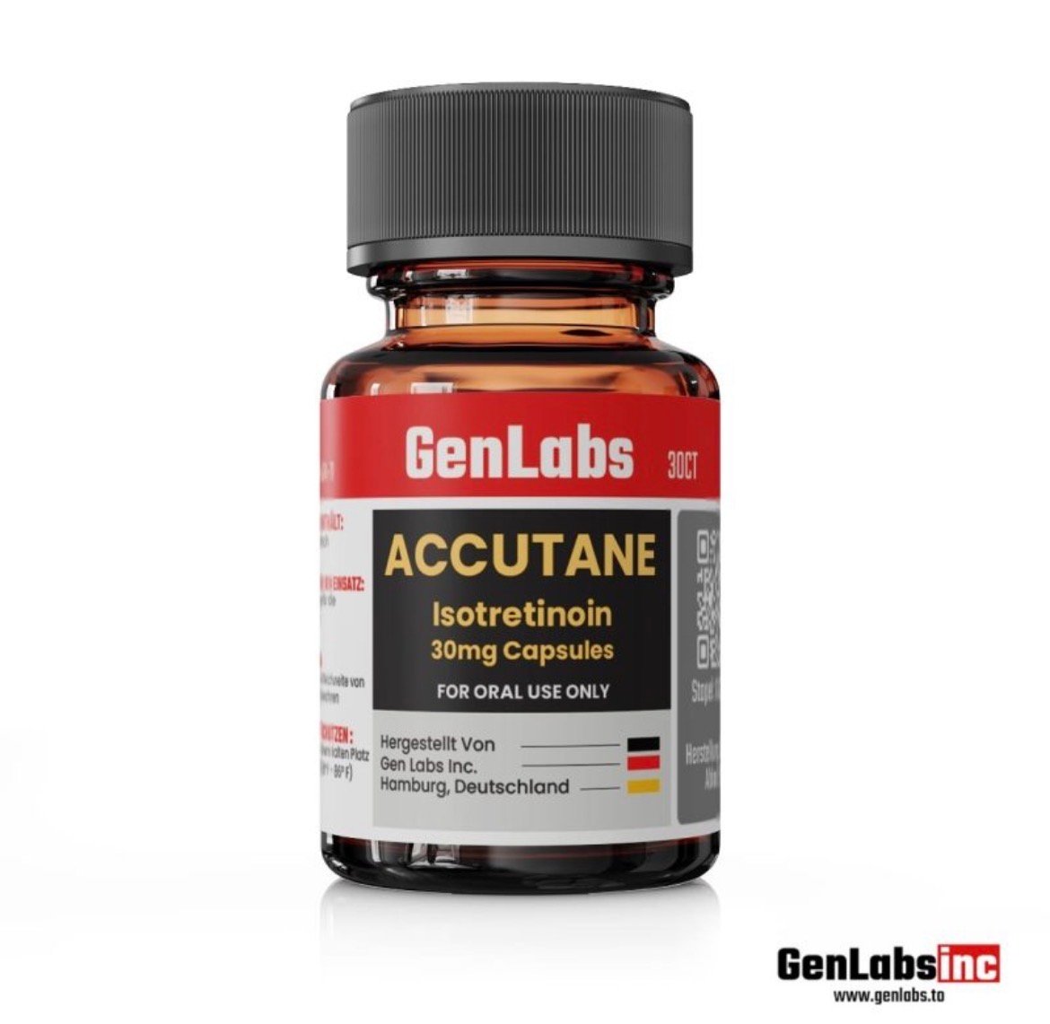 Accutane (Isotretinoin Capsules Ip) 30 mg – (30 Capsules) – Genlabs — Certificate of Analysis