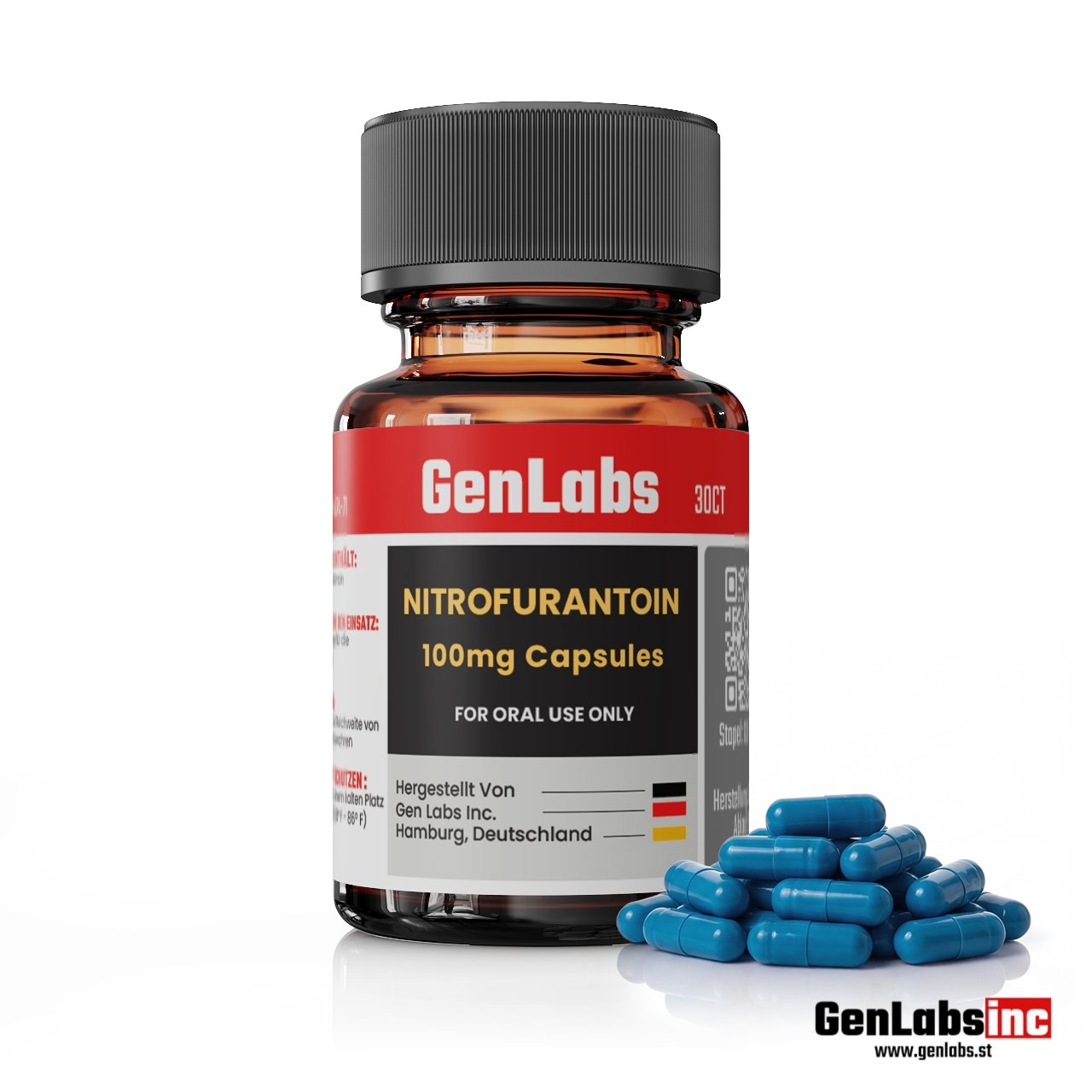 Nitrofurantoin 100 Mg – (30 Capsules) - Genlabs