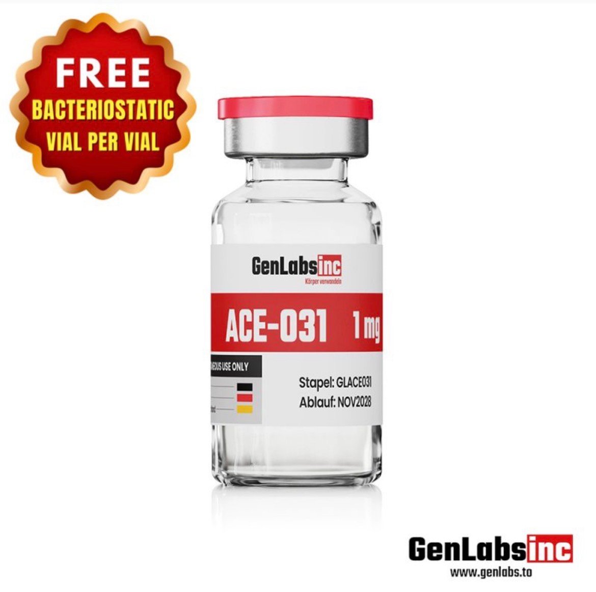 Ace – 031 1mg Vial – (with Bacteriostatic Water) – Genlabs