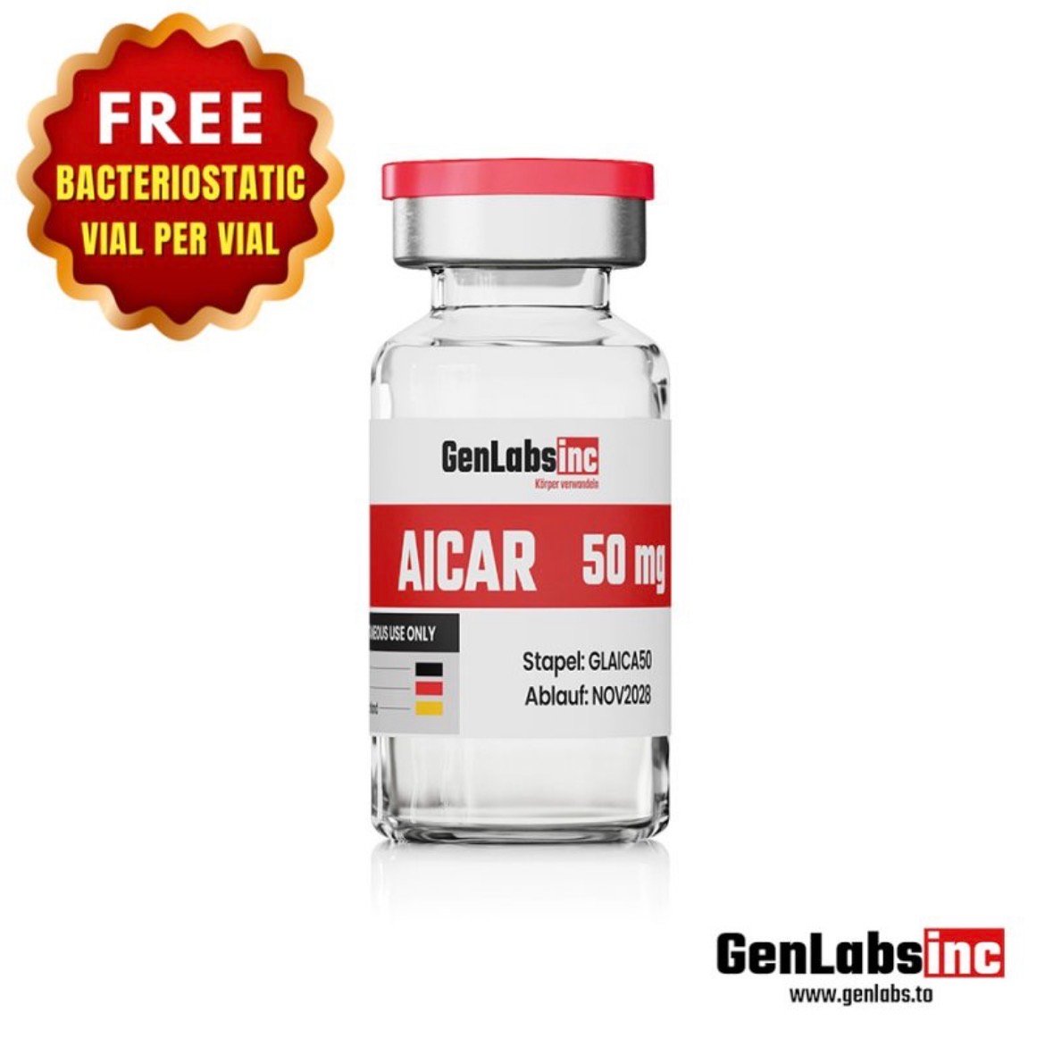 Aicar 50mg Vial – (with Bacteriostatic Water) – Genlabs