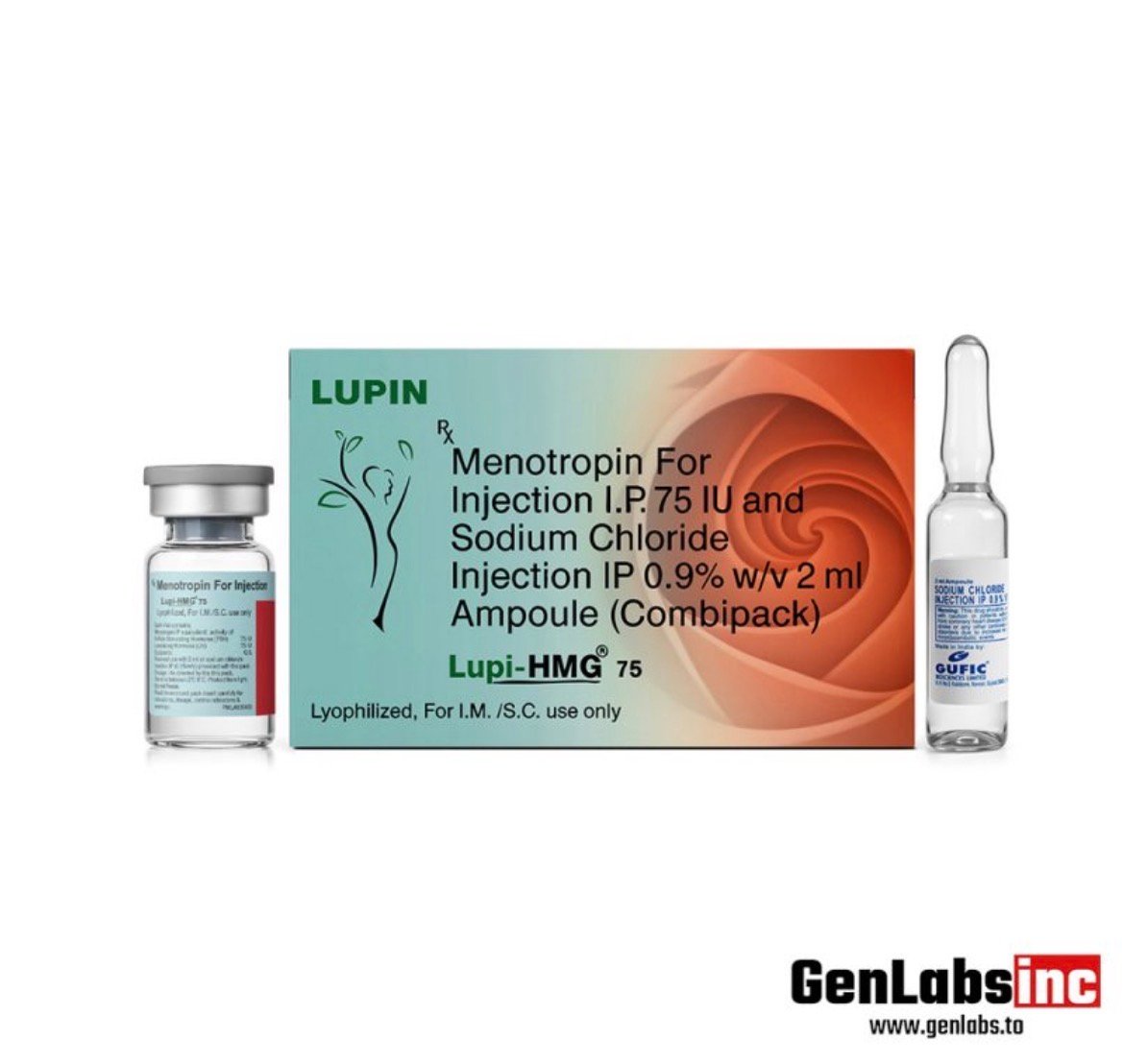 Hmg – ( Menotropin For Injection IP 75 IU And Sodium Chloride Injection IP 0.9% W/v 2ml Ampoule ) – Lupin