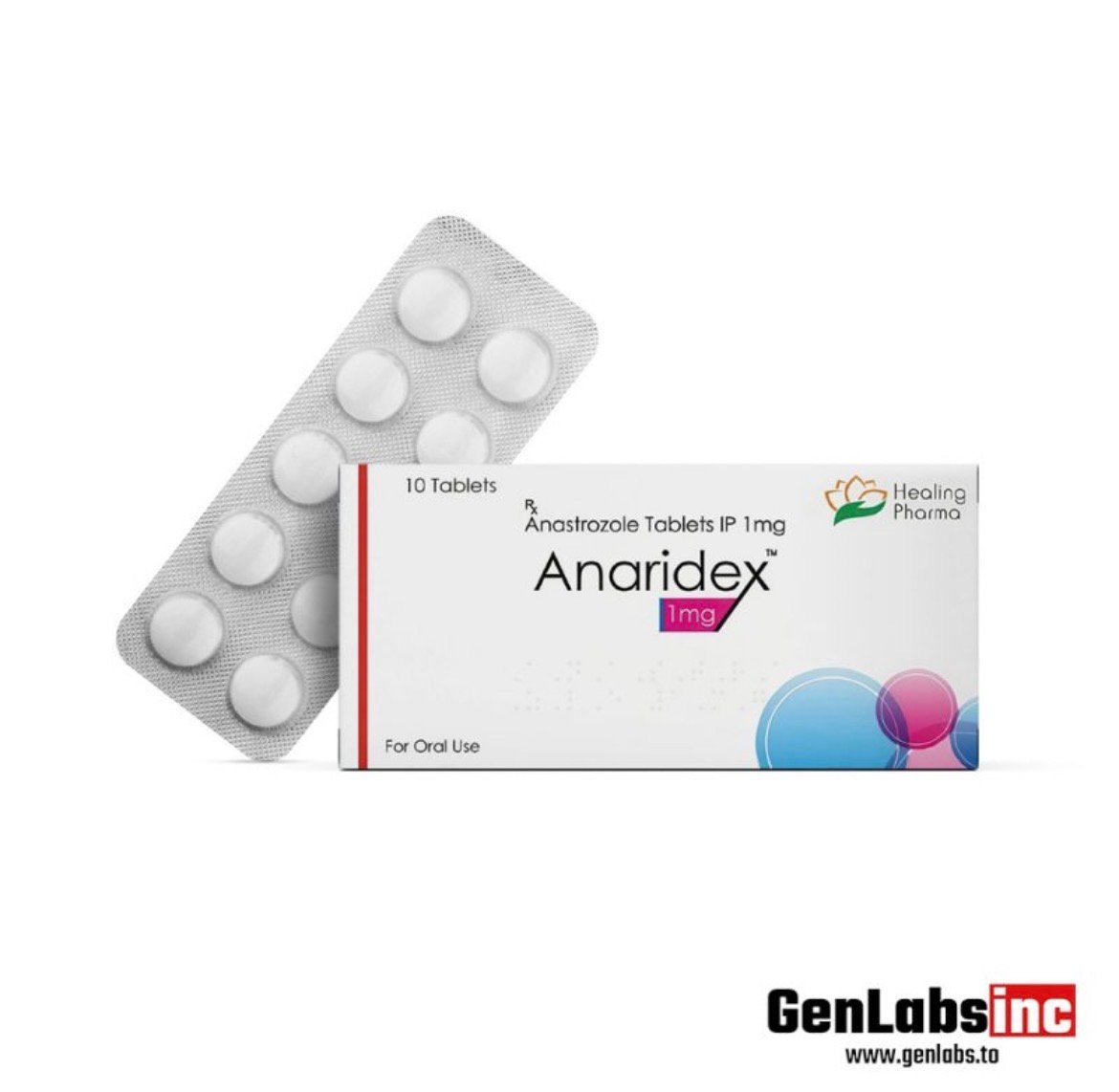 Anaridex (anastrozole) 1 mg – (10 Tablets Strip) – Healing Pharma