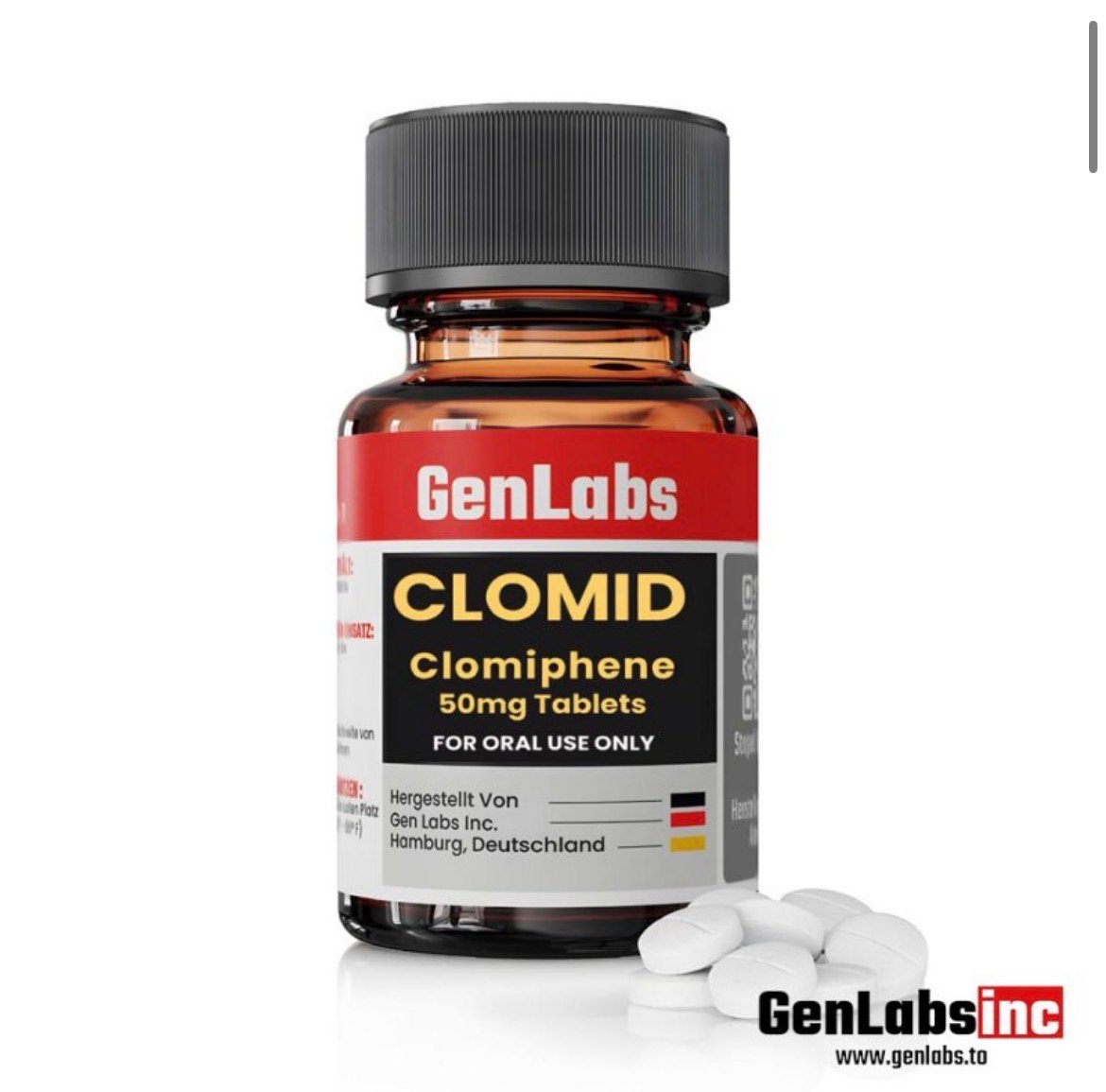CLOMID (CLOMIPHENE CITRATE) 50 MG / PER TAB – 100 TABLETS – GENLABS