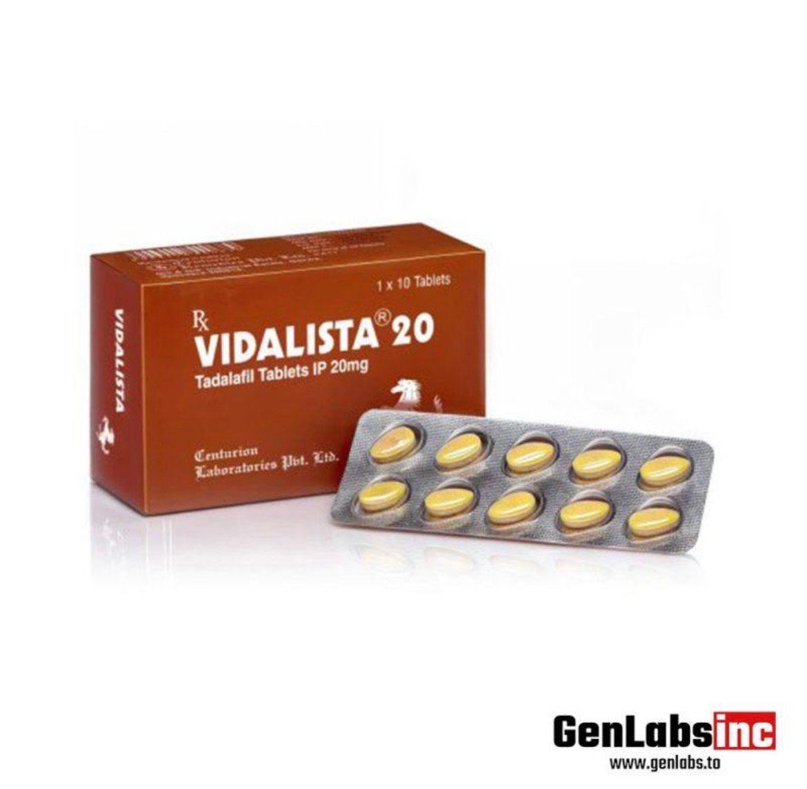Generic Cialis (tadalafil) 20 mg – (10 Tablets Strip) – Centurion Labs