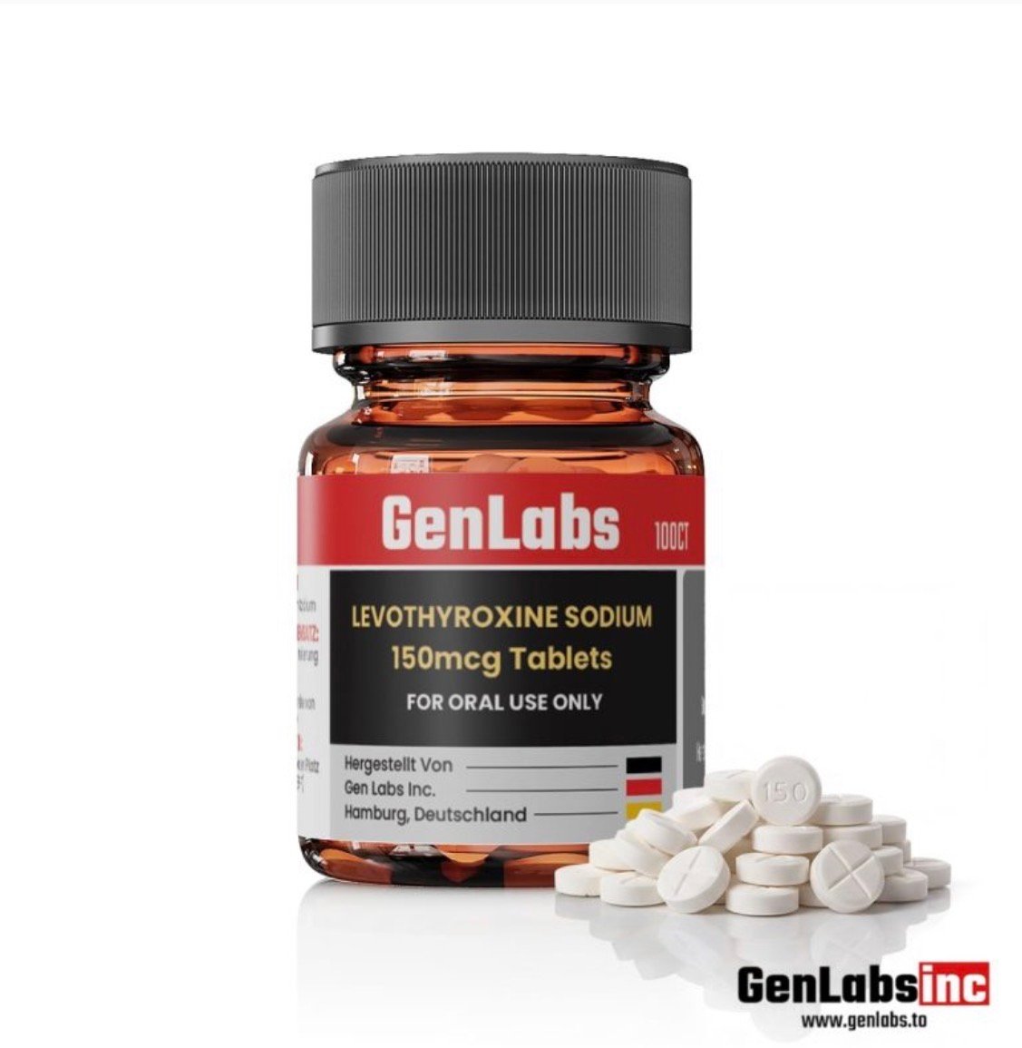 Levothyroxine Sodium 150 Mcg – (100 Tablets) – Genlabs