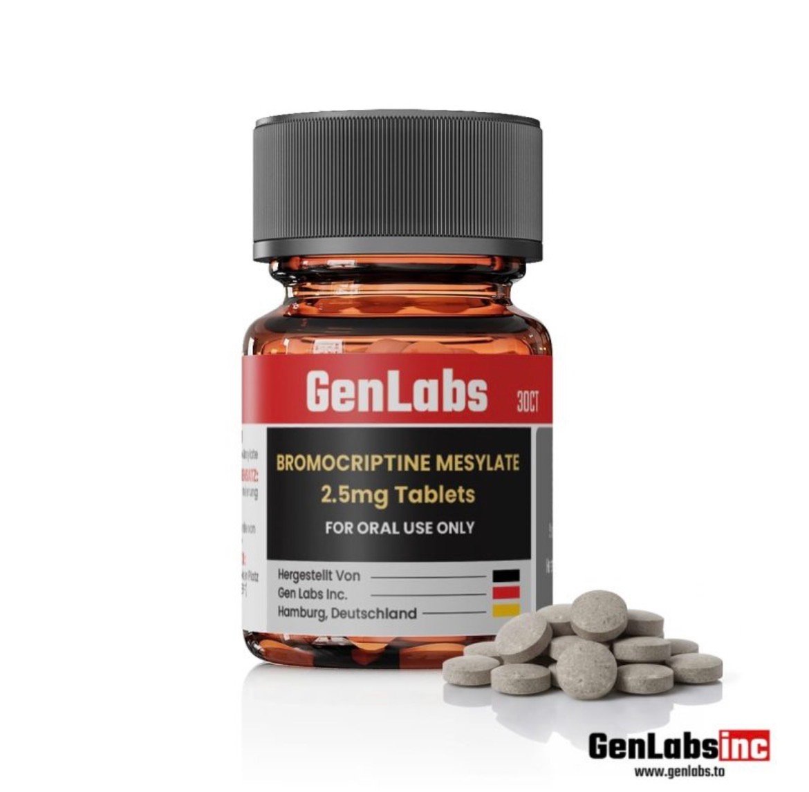 Bromocriptine Mesylate 2.5 Mg – (30 Tablets) – Genlabs